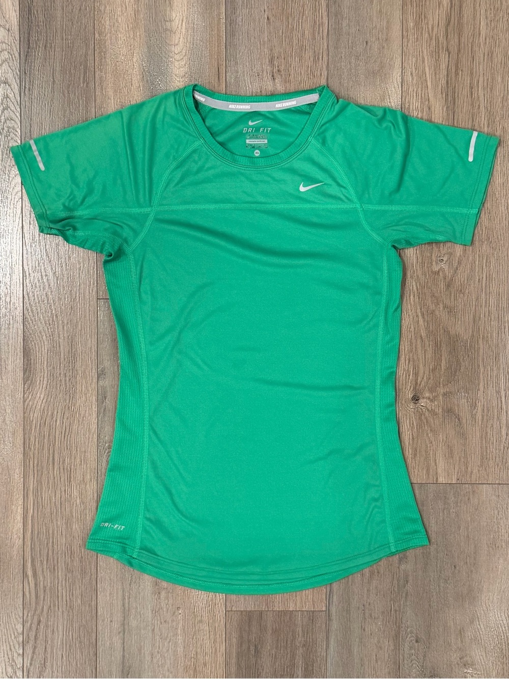 Nike Running Green Dri-FIT Short Sleeve Athletic Tee